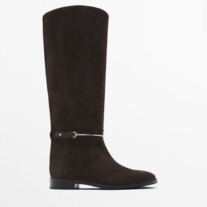 MASSIMO DUTTI SUEDE RIDING BOOTS